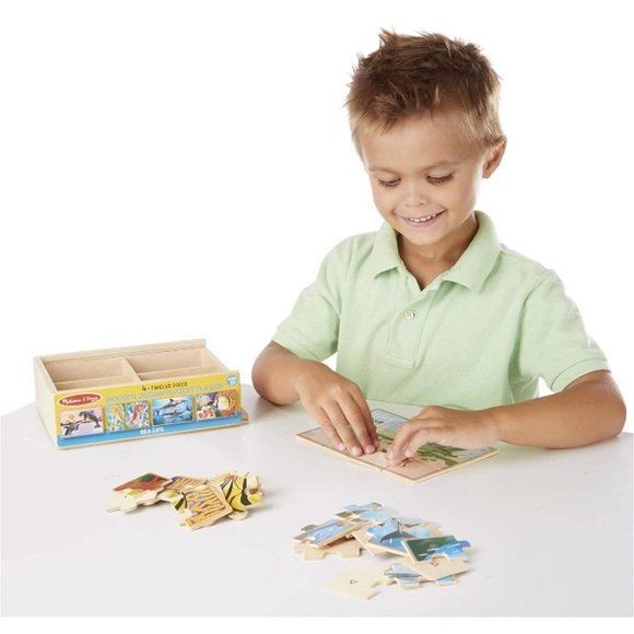 NWT Melissa & Doug bundle of wood animal magnets and wood puzzle box, cognitive - Picture 8 of 11